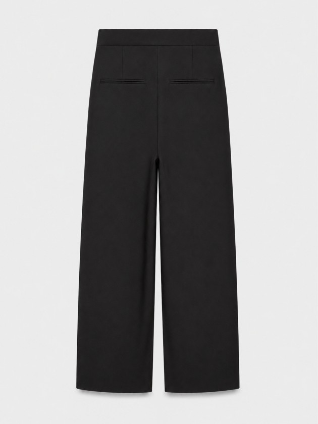 Pantalon pliss� � jambes larges