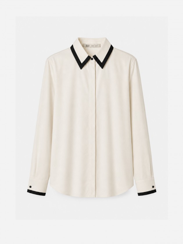 Camisa com debrum contrastante