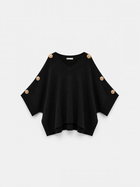 Knitted sweater with appliqu�s