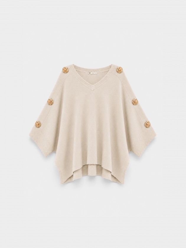 Knitted sweater with appliqués Knitted sweater with appliqués