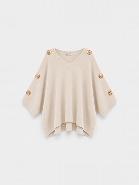 Knitted sweater with appliqu�s