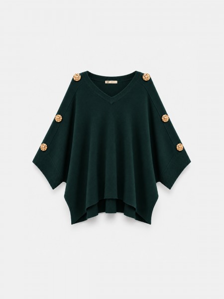 Camisola de malha com aplica��es