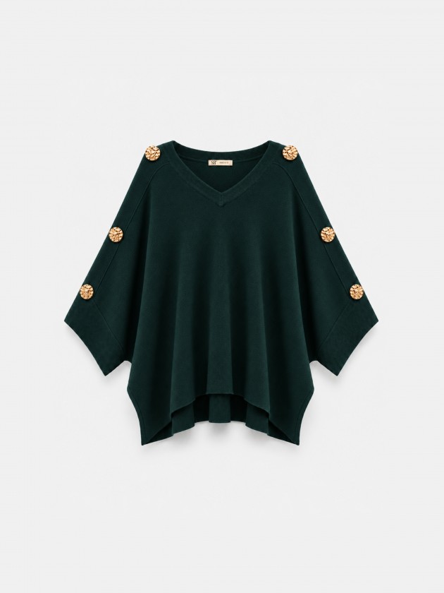 Knitted sweater with appliqu�s