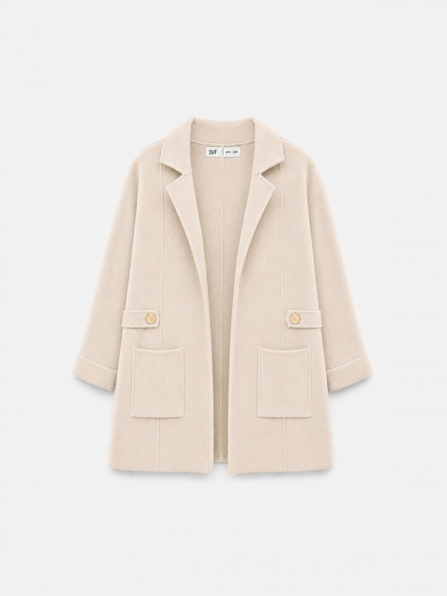 Long knitted coat
