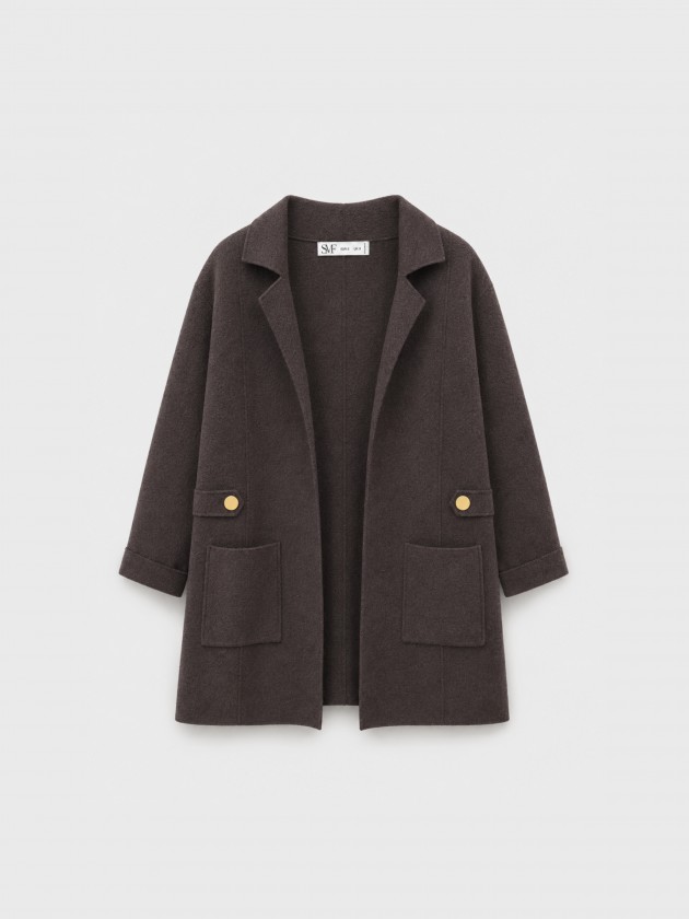 Long knitted coat