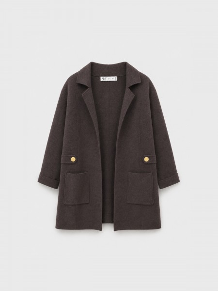 Long knitted coat