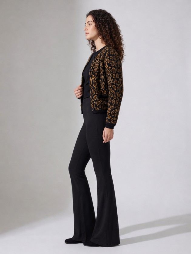 Casaco curto animal print