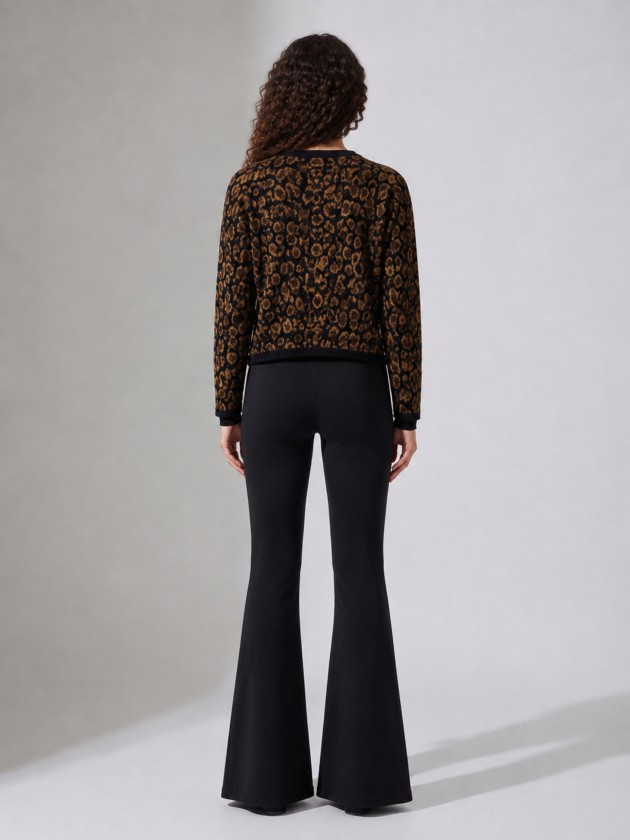 Casaco curto animal print