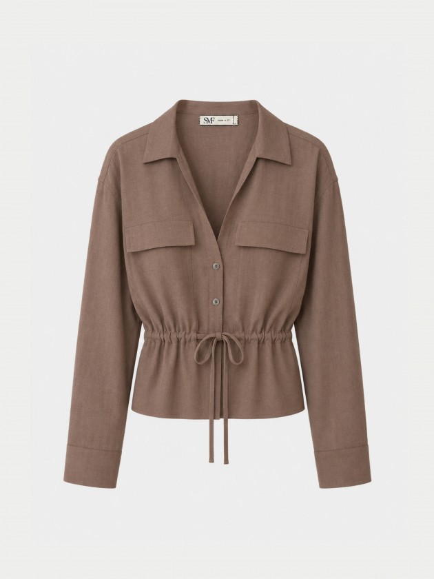 Camisa com cord�o na cintura
