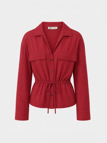 Chemise avec cordon de serrage � la taille.