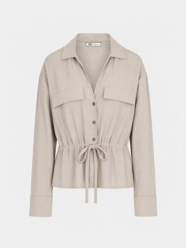 Camisa com cord�o na cintura