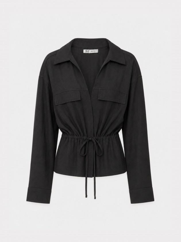 Camisa com cord�o na cintura