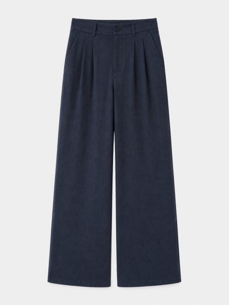 Pantalon pliss� � jambes larges