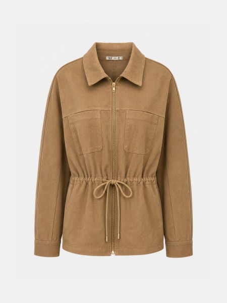 Jacket with adjustable drawstring