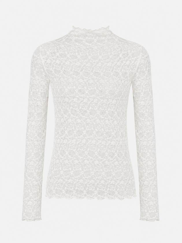 Lace top with high neck Lace top with high neck