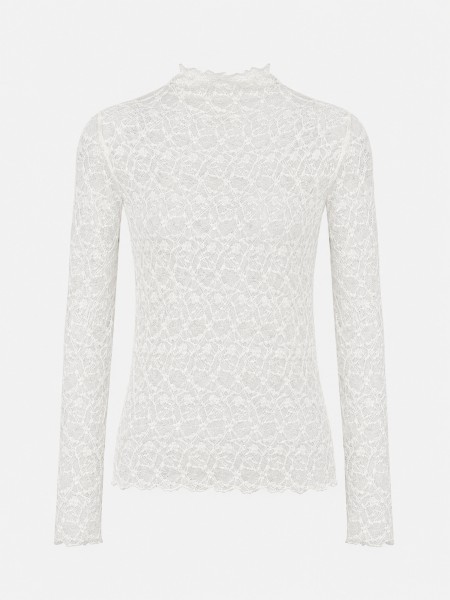 Lace top with high neck