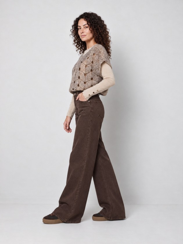 Gilet en maille ouverte Gilet en maille ouverte