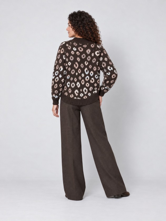 Jacquard knit sweater