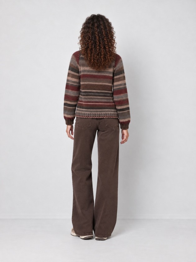Pull en maille multicolore Pull en maille multicolore
