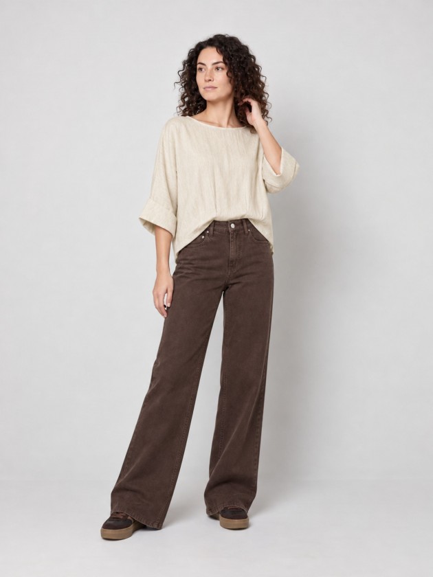 Asymmetrical flowy blouse