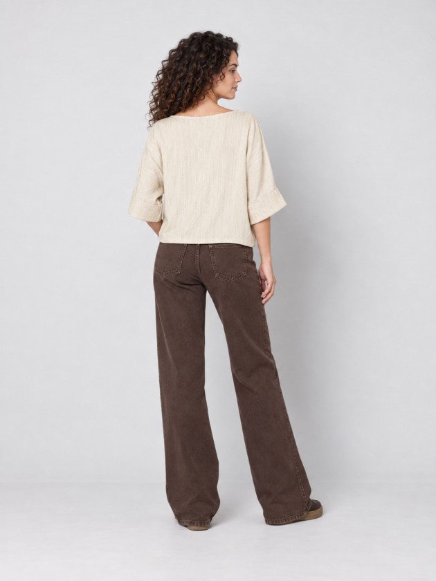 Asymmetrical flowy blouse