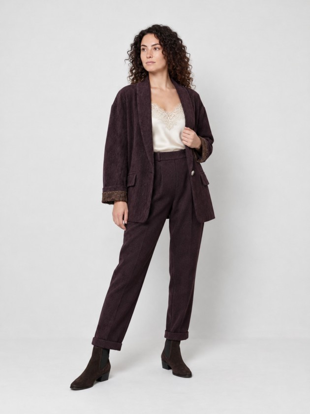 Pantalon fuselé à plis Pantalon fuselé à plis