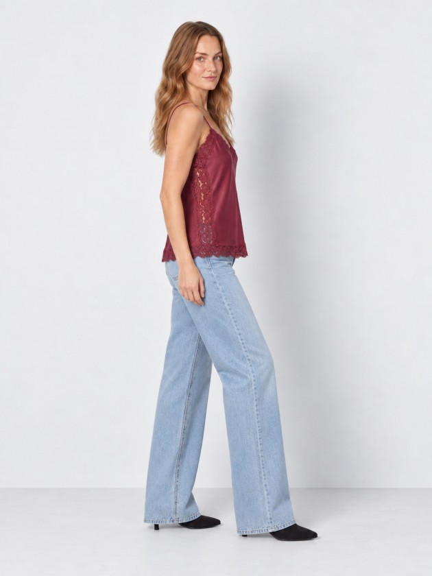 Satin top with lace Satin top with lace