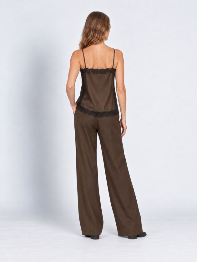 Satin top with lace Satin top with lace