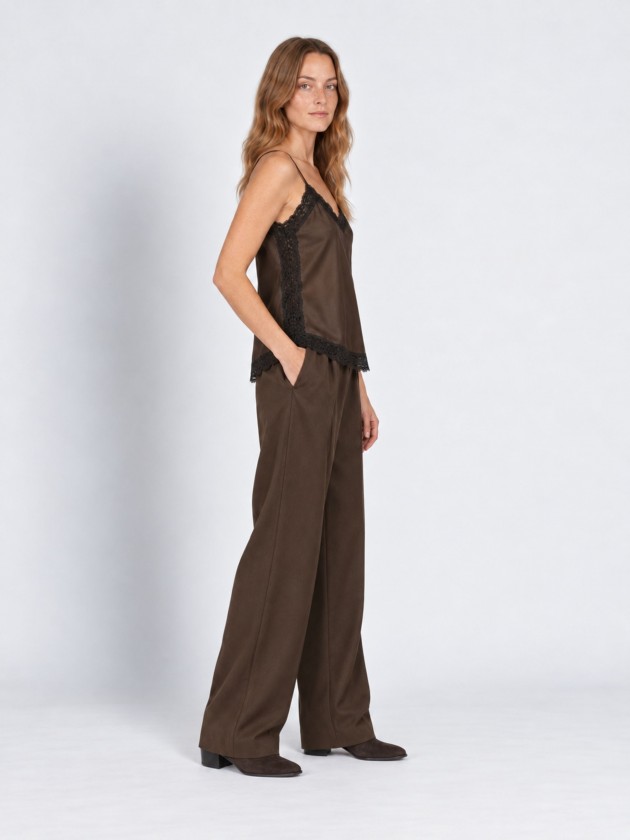 Satin top with lace Satin top with lace