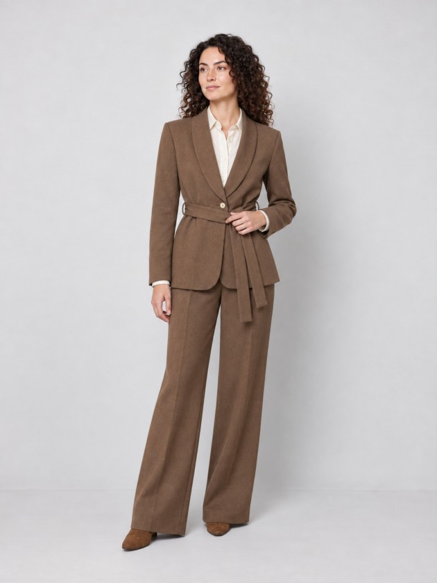 Wide-leg trousers with pleats Wide-leg trousers with pleats