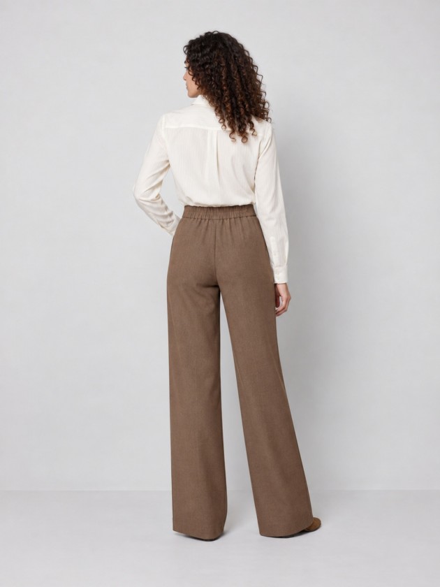 Wide-leg trousers with pleats Wide-leg trousers with pleats