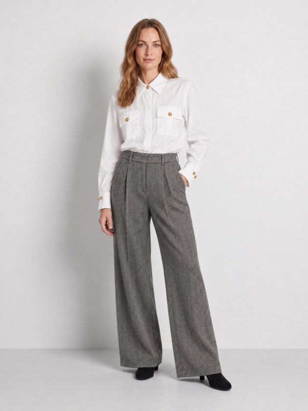 Wide leg pleated trousers Wide leg pleated trousers