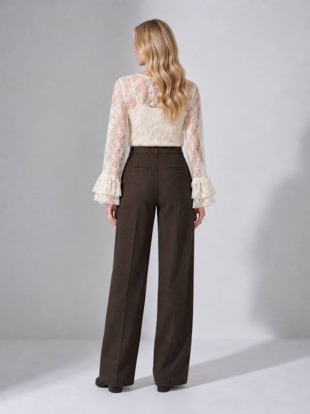 Wide leg pleated trousers Wide leg pleated trousers