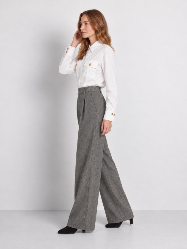 Wide leg pleated trousers Wide leg pleated trousers