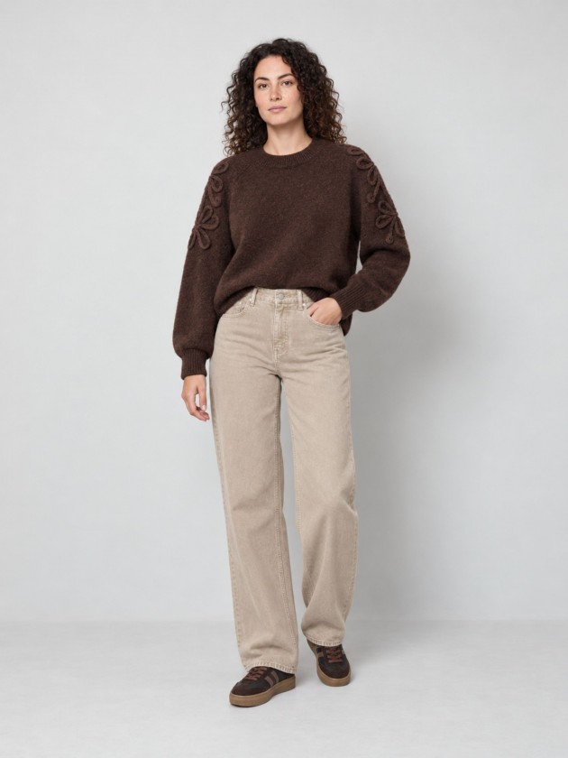 Knitted sweater with embroidery Knitted sweater with embroidery