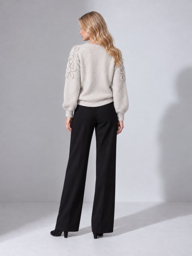 Knitted sweater with embroidery Knitted sweater with embroidery
