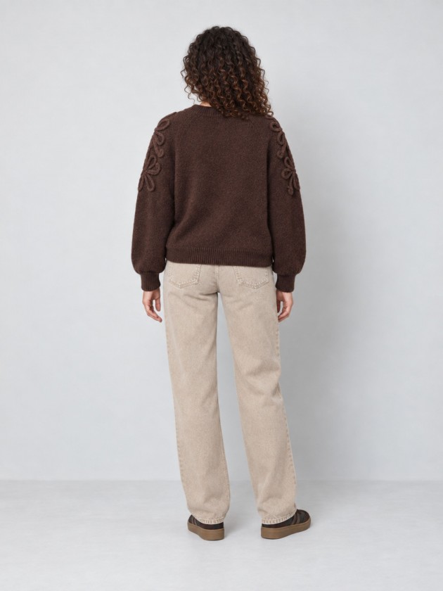 Knitted sweater with embroidery Knitted sweater with embroidery