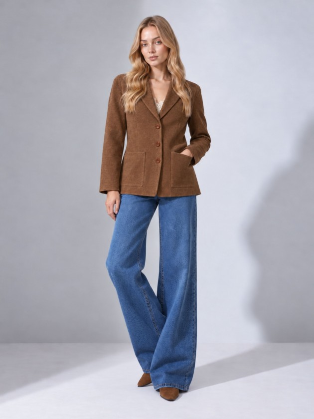 Suede-effect jacket