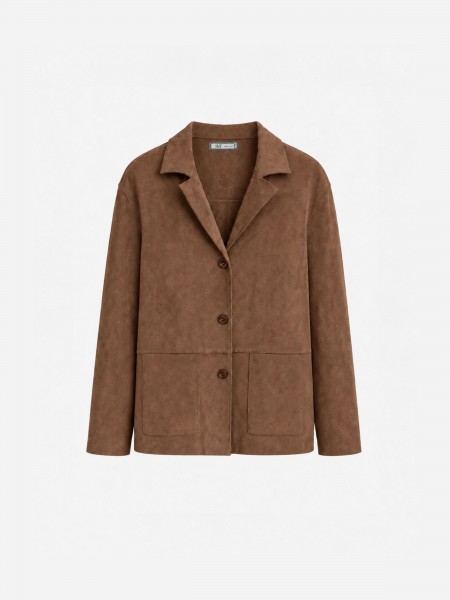 Suede-effect jacket