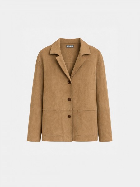 Suede-effect jacket