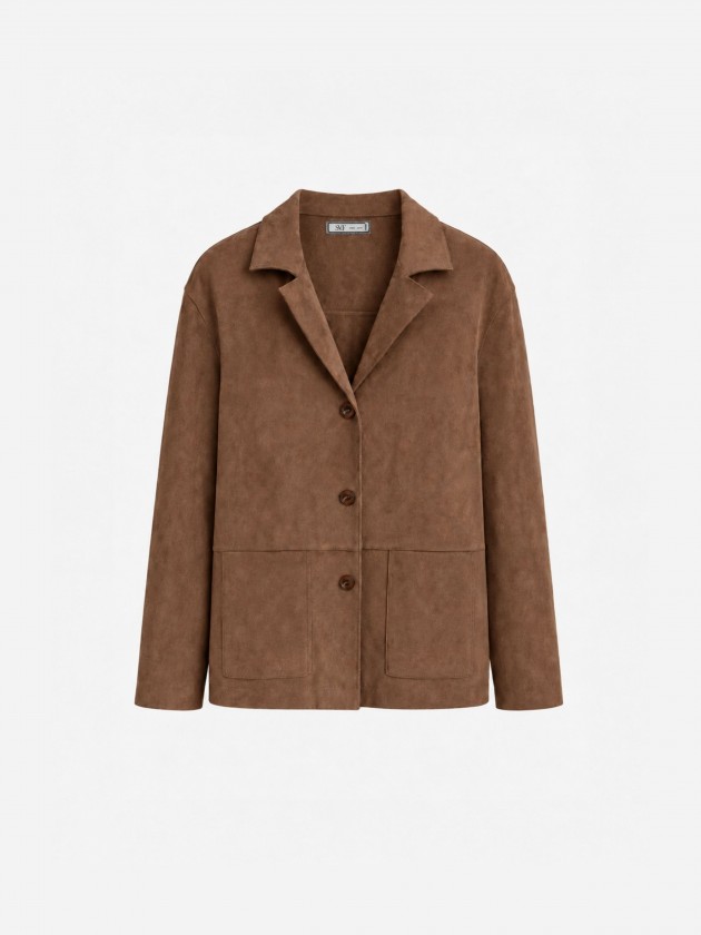 Suede-effect jacket