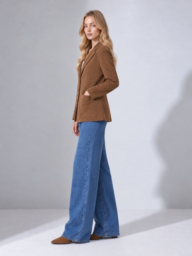Suede-effect jacket