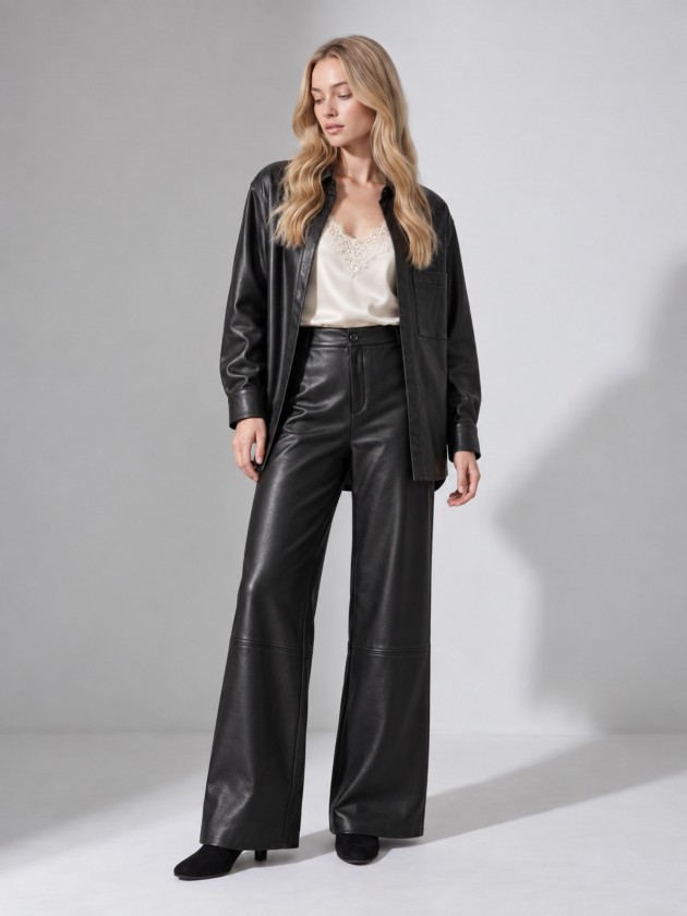 Camisa oversize em polipele