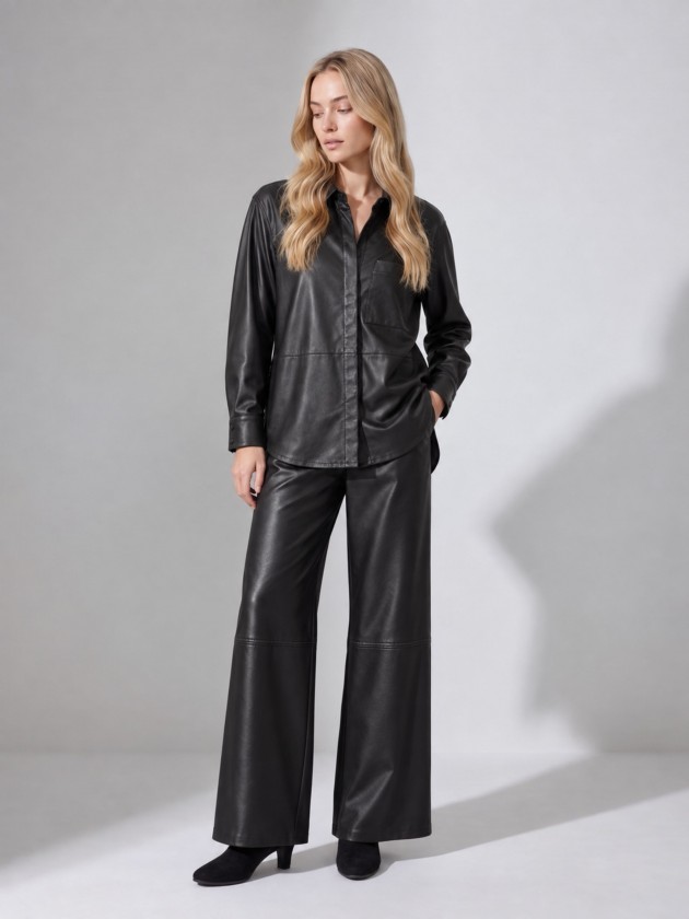 Camisa oversize em polipele