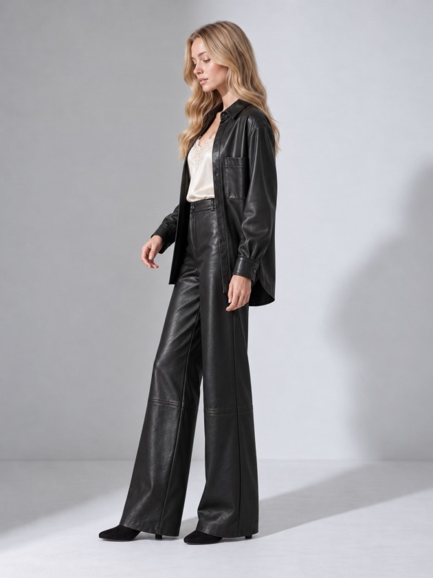 Camisa oversize em polipele