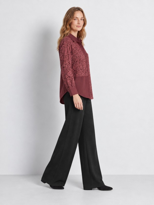 Shirt paired with lace