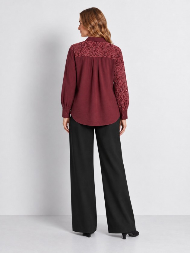 Shirt paired with lace