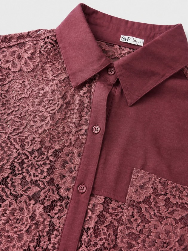 Shirt paired with lace