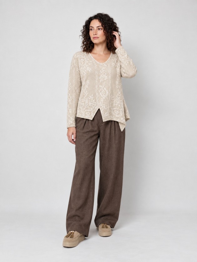 Camisola de malha assim�trica
