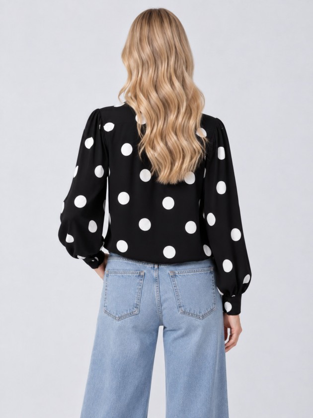Camisa estampada com bolas